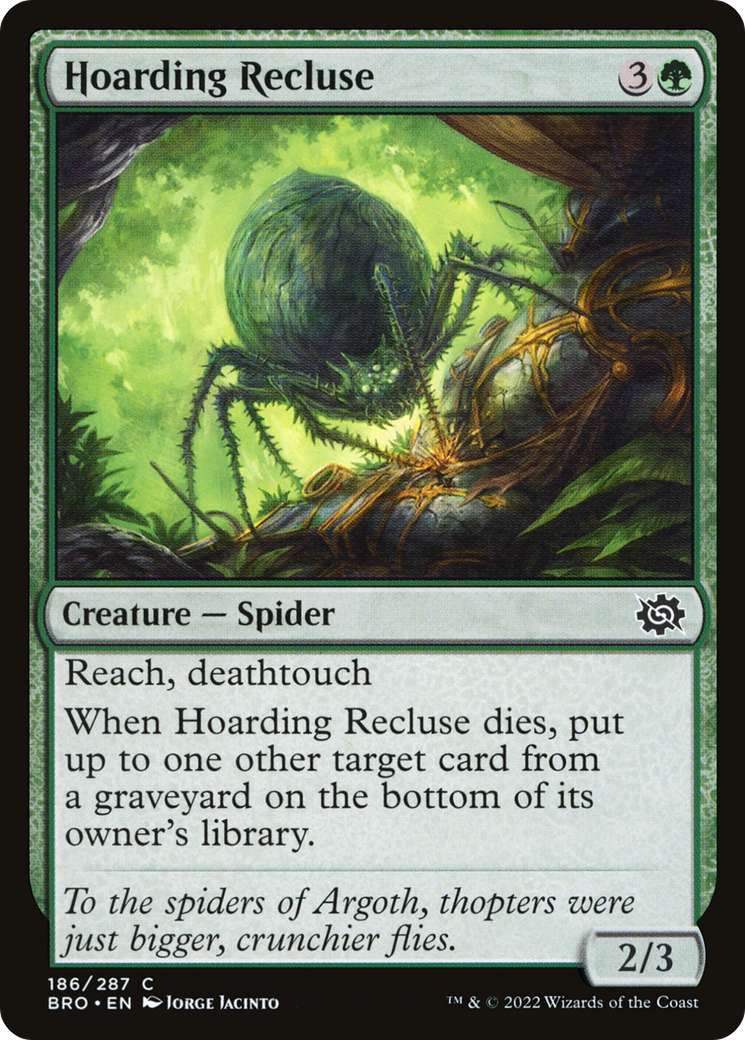 Hoarding Recluse (BRO-186) - The Brothers' War - Premium MTG Single from Wizards of the Coast - Just $0.08! Shop now at Game Crave Tournament Store