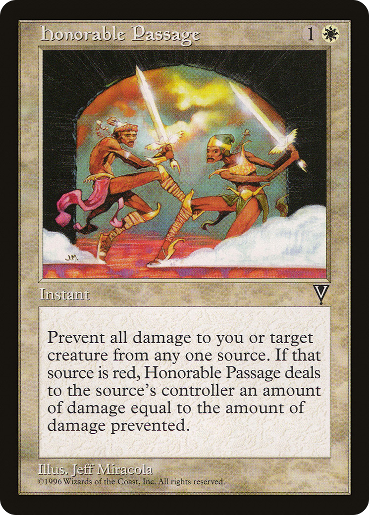 Honorable Passage (VIS-007) - Visions - Premium MTG Single from Wizards of the Coast - Just $0.08! Shop now at Game Crave Tournament Store
