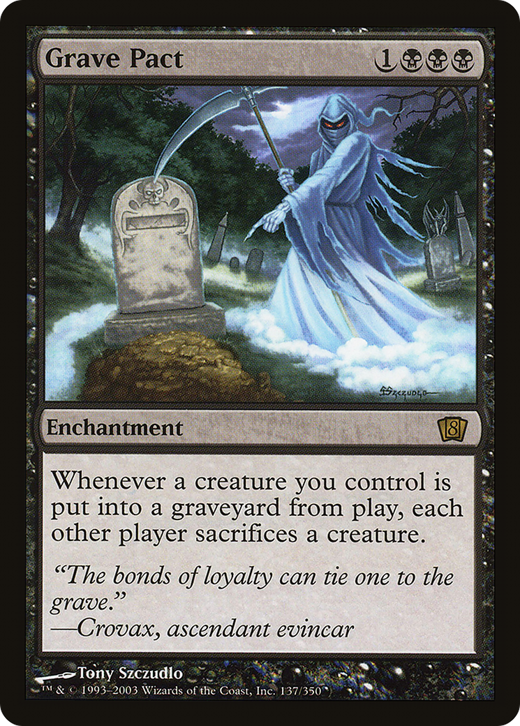 Grave Pact (8ED-137★) - Eighth Edition Foil - Premium MTG Single from Wizards of the Coast - Just $113.11! Shop now at Game Crave Tournament Store
