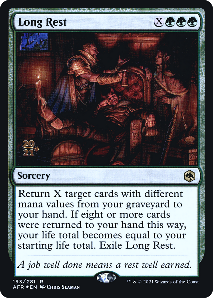 Long Rest (PAFR-193S) - Adventures in the Forgotten Realms Promos Foil - Premium MTG Single from Wizards of the Coast - Just $0.14! Shop now at Game Crave Tournament Store