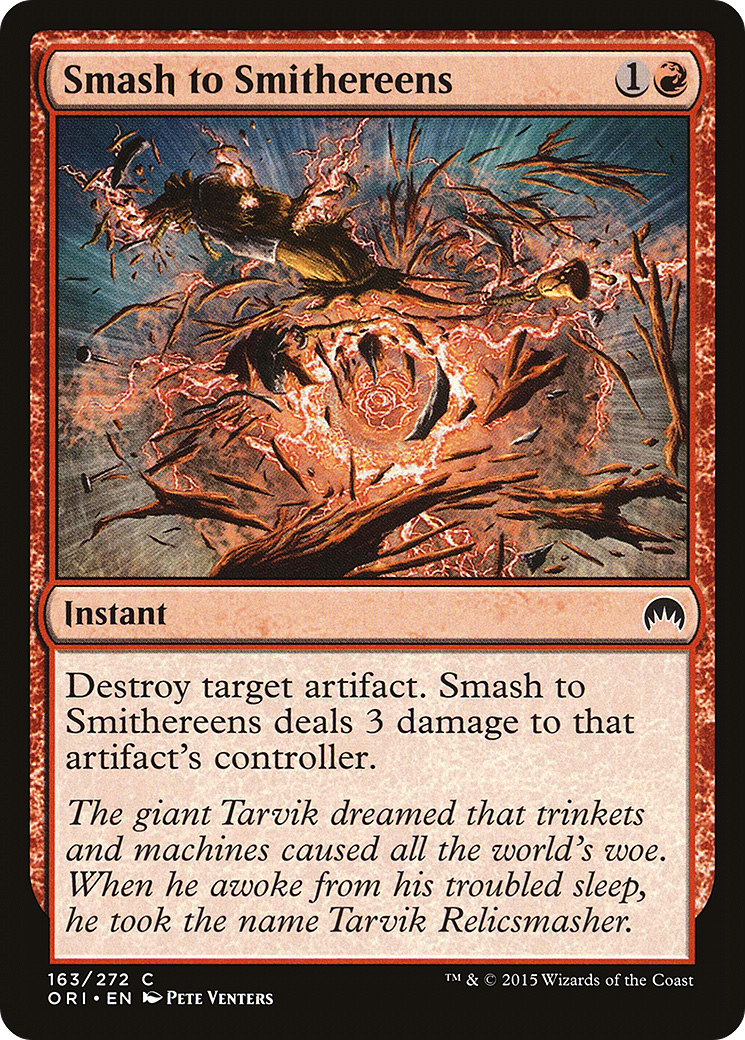 Smash to Smithereens (ORI-163) - Magic Origins - Premium MTG Single from Wizards of the Coast - Just $0.08! Shop now at Game Crave Tournament Store