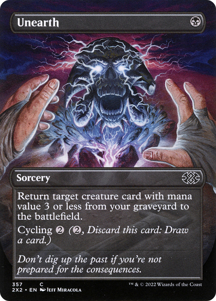 Unearth (2X2-357) - Double Masters 2022 (Borderless) - Premium MTG Single from Wizards of the Coast - Just $0.26! Shop now at Game Crave Tournament Store