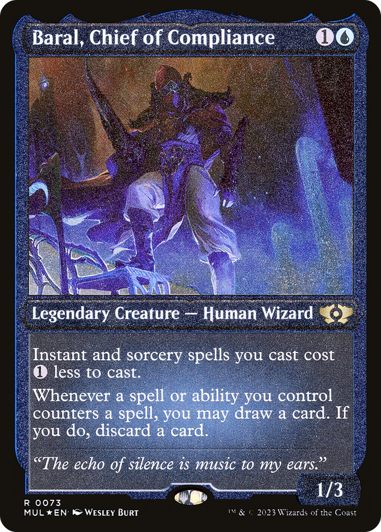 Baral, Chief of Compliance (MUL-073) - Multiverse Legends Etched Foil - Premium MTG Single from Wizards of the Coast - Just $3.02! Shop now at Game Crave Tournament Store