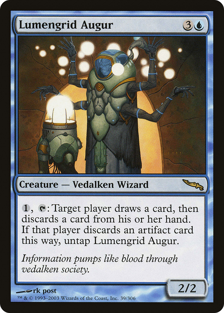 Lumengrid Augur (MRD-039) - Mirrodin Foil - Premium MTG Single from Wizards of the Coast - Just $0.75! Shop now at Game Crave Tournament Store