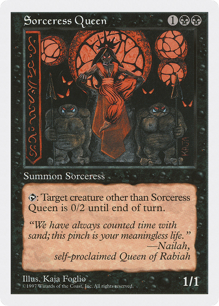 Sorceress Queen (5ED-194) - Fifth Edition - Premium MTG Single from Wizards of the Coast - Just $1.36! Shop now at Game Crave Tournament Store