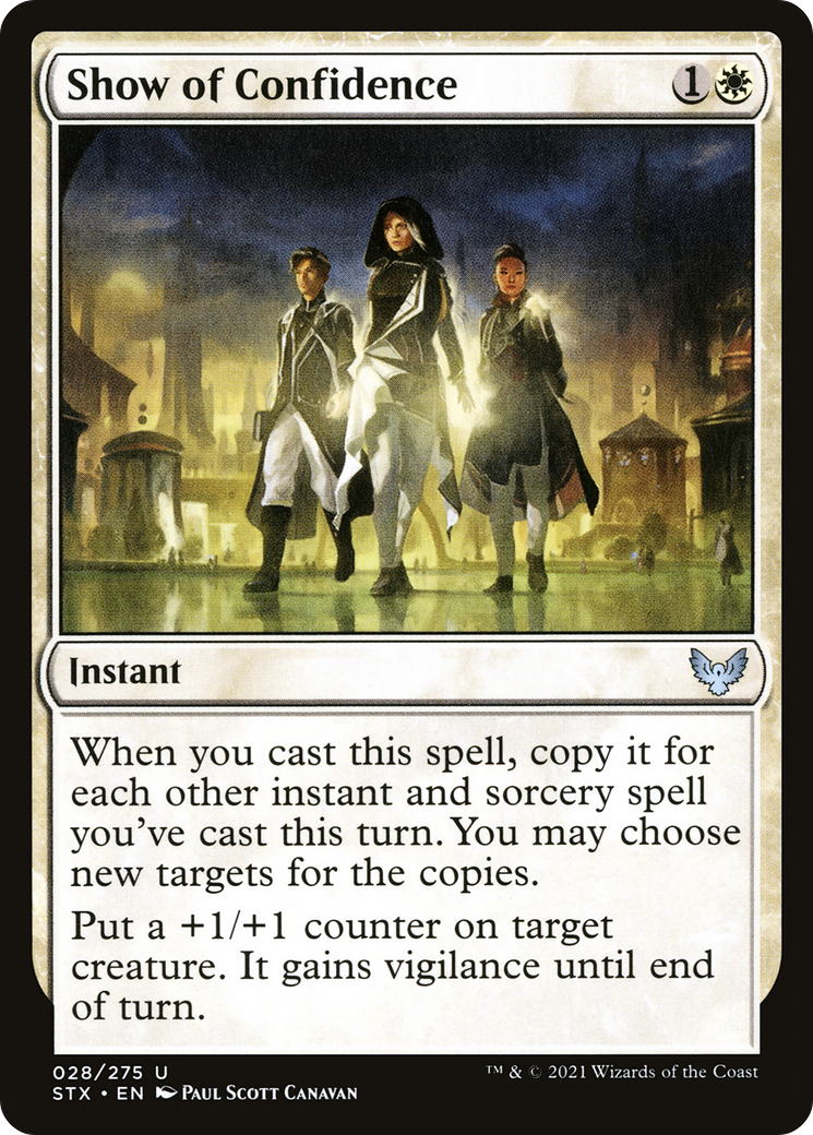 Show of Confidence (STX-028) - Strixhaven: School of Mages - Premium MTG Single from Wizards of the Coast - Just $0.08! Shop now at Game Crave Tournament Store
