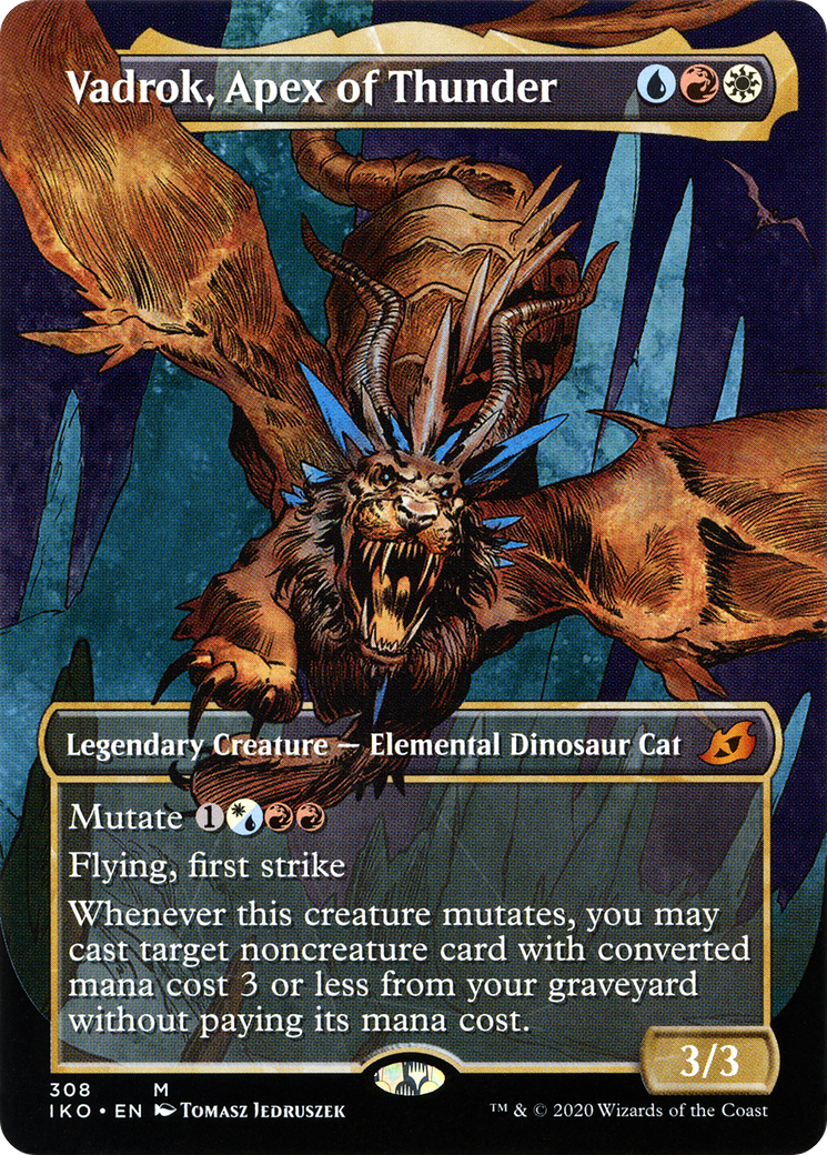 Vadrok, Apex of Thunder (IKO-308) - Ikoria: Lair of Behemoths: (Showcase) (Borderless) - Premium MTG Single from Wizards of the Coast - Just $0.13! Shop now at Game Crave Tournament Store