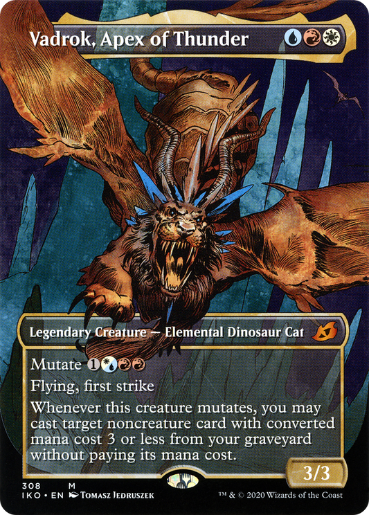 Vadrok, Apex of Thunder (IKO-308) - Ikoria: Lair of Behemoths: (Showcase) (Borderless) - Premium MTG Single from Wizards of the Coast - Just $0.13! Shop now at Game Crave Tournament Store