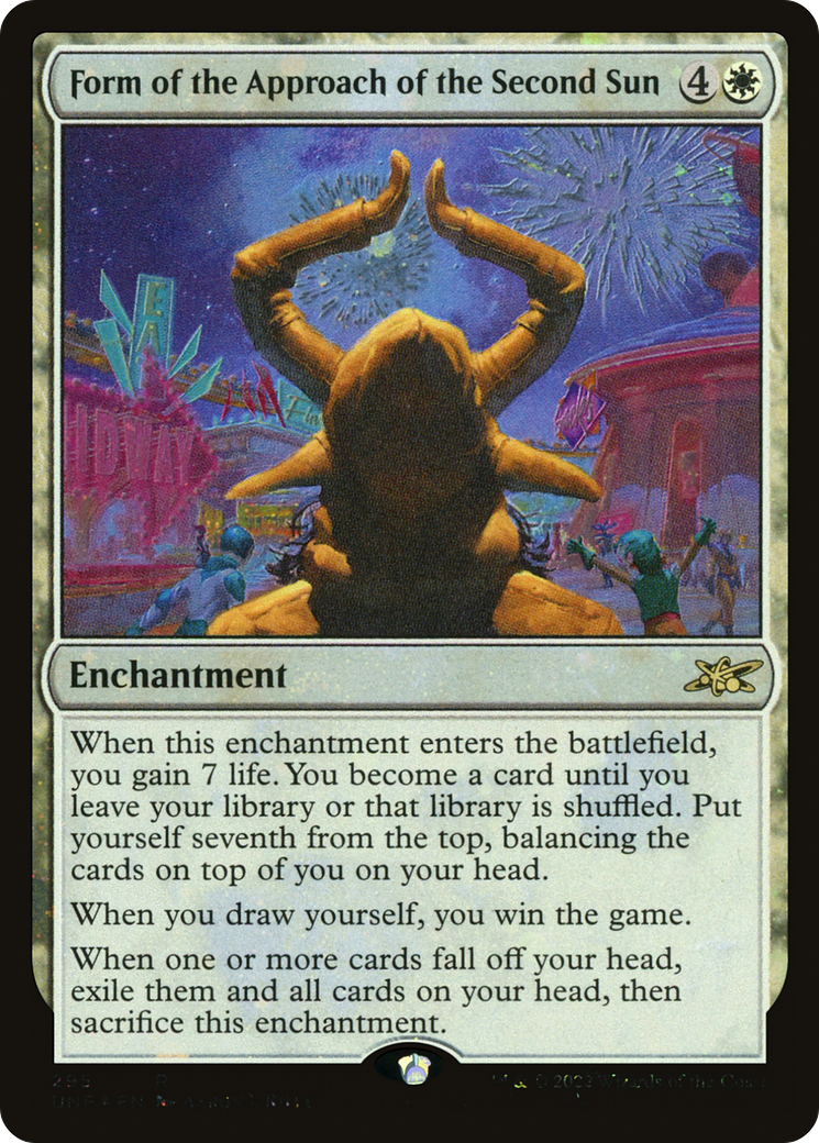Form of the Approach of the Second Sun (UNF-295) - Unfinity Foil - Premium MTG Single from Wizards of the Coast - Just $0.08! Shop now at Game Crave Tournament Store
