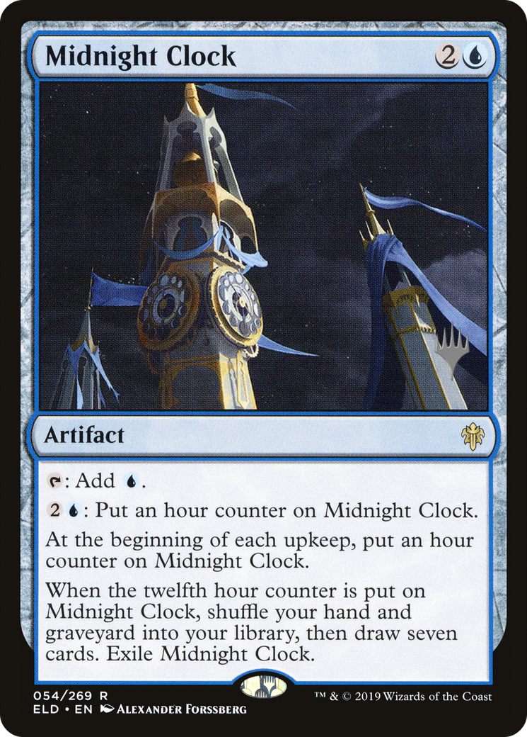 Midnight Clock (PELD-54P) - Throne of Eldraine Promos Foil - Premium MTG Single from Wizards of the Coast - Just $2.86! Shop now at Game Crave Tournament Store