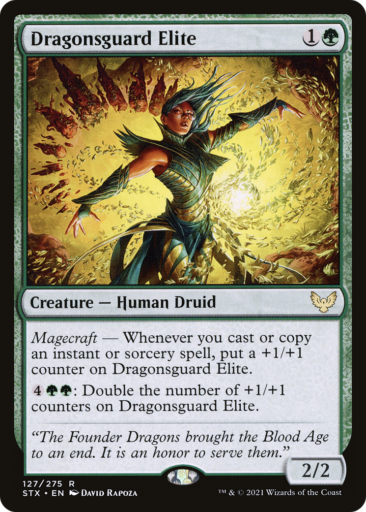 Dragonsguard Elite (STX-127) - Strixhaven: School of Mages Foil - Premium MTG Single from Wizards of the Coast - Just $0.08! Shop now at Game Crave Tournament Store