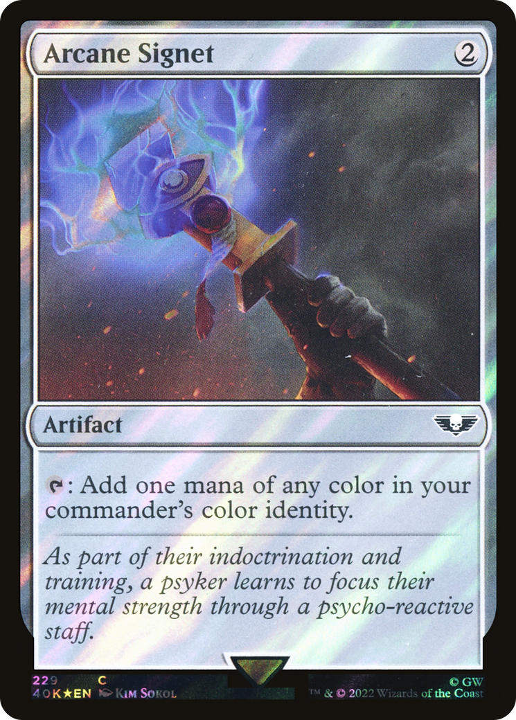Arcane Signet (40K-229★) - Warhammer 40,000 Commander Foil - Premium MTG Single from Wizards of the Coast - Just $1.05! Shop now at Game Crave Tournament Store