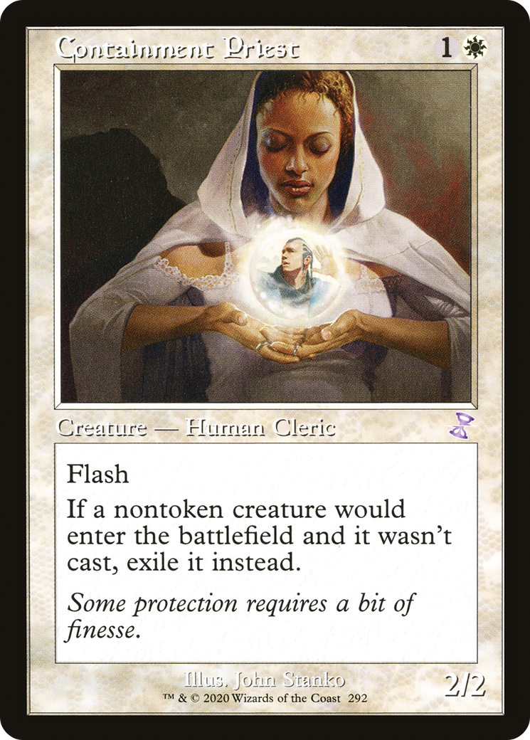 Containment Priest (TSR-292) - Time Spiral Remastered Foil - Premium MTG Single from Wizards of the Coast - Just $24.55! Shop now at Game Crave Tournament Store