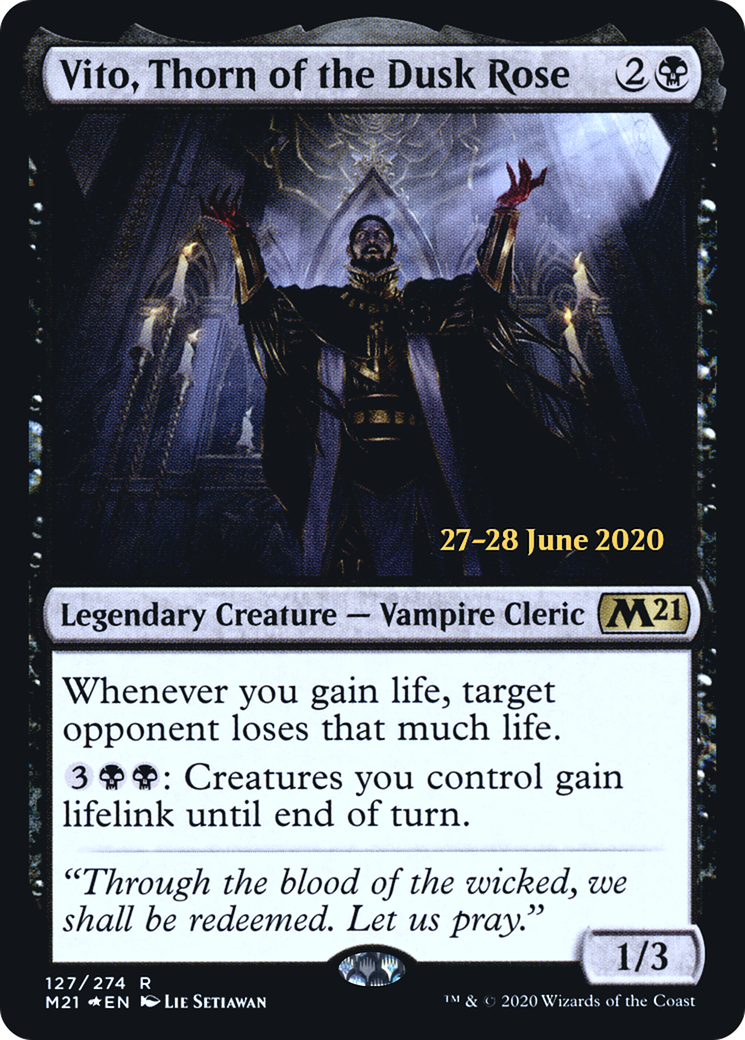 Vito, Thorn of the Dusk Rose (PM21-127S) - Core Set 2021 Promos Foil - Premium MTG Single from Wizards of the Coast - Just $2.44! Shop now at Game Crave Tournament Store