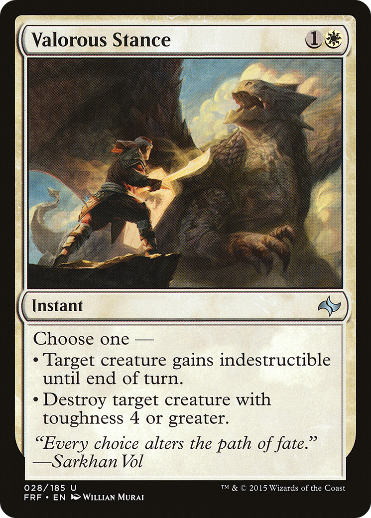 Valorous Stance (FRF-028) - Fate Reforged - Premium MTG Single from Wizards of the Coast - Just $0.08! Shop now at Game Crave Tournament Store