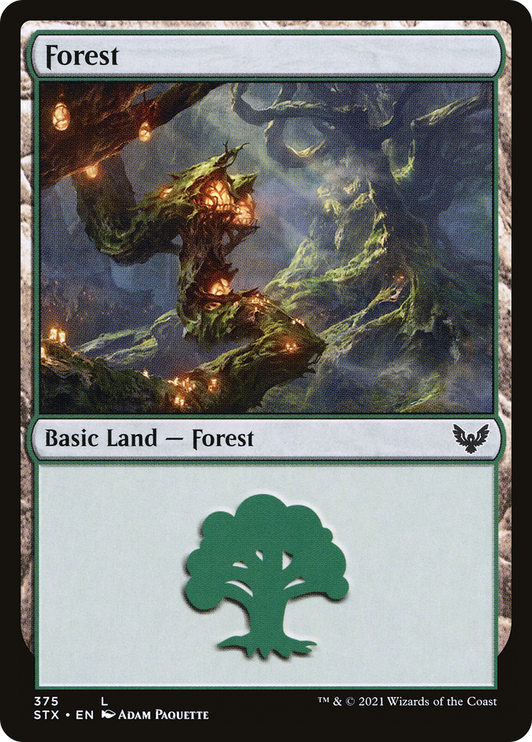 Forest (STX-375) - Strixhaven: School of Mages Foil - Premium MTG Single from Wizards of the Coast - Just $0.08! Shop now at Game Crave Tournament Store