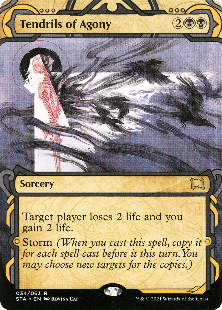 Tendrils of Agony (STA-034) - Strixhaven Mystical Archive: (Showcase) (Borderless) - Premium MTG Single from Wizards of the Coast - Just $0.09! Shop now at Game Crave Tournament Store