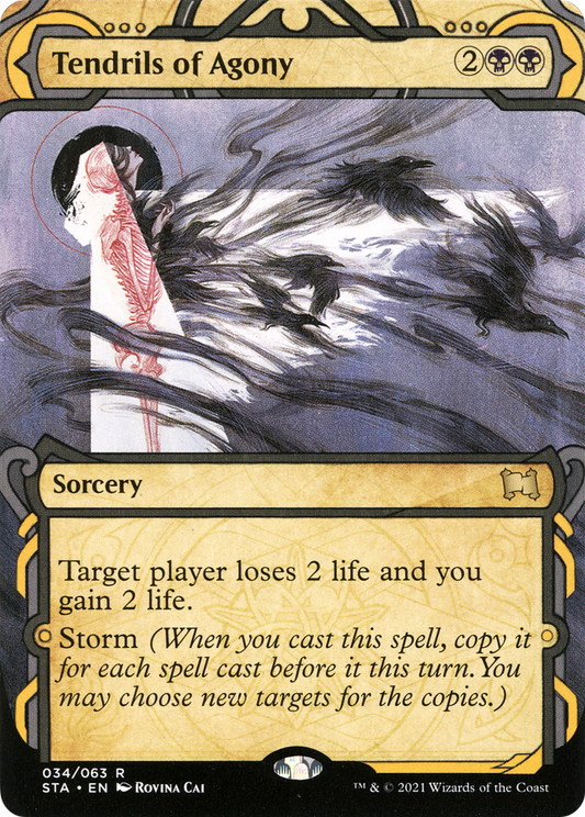 Tendrils of Agony (STA-034) - Strixhaven Mystical Archive: (Showcase) (Borderless) - Premium MTG Single from Wizards of the Coast - Just $0.09! Shop now at Game Crave Tournament Store