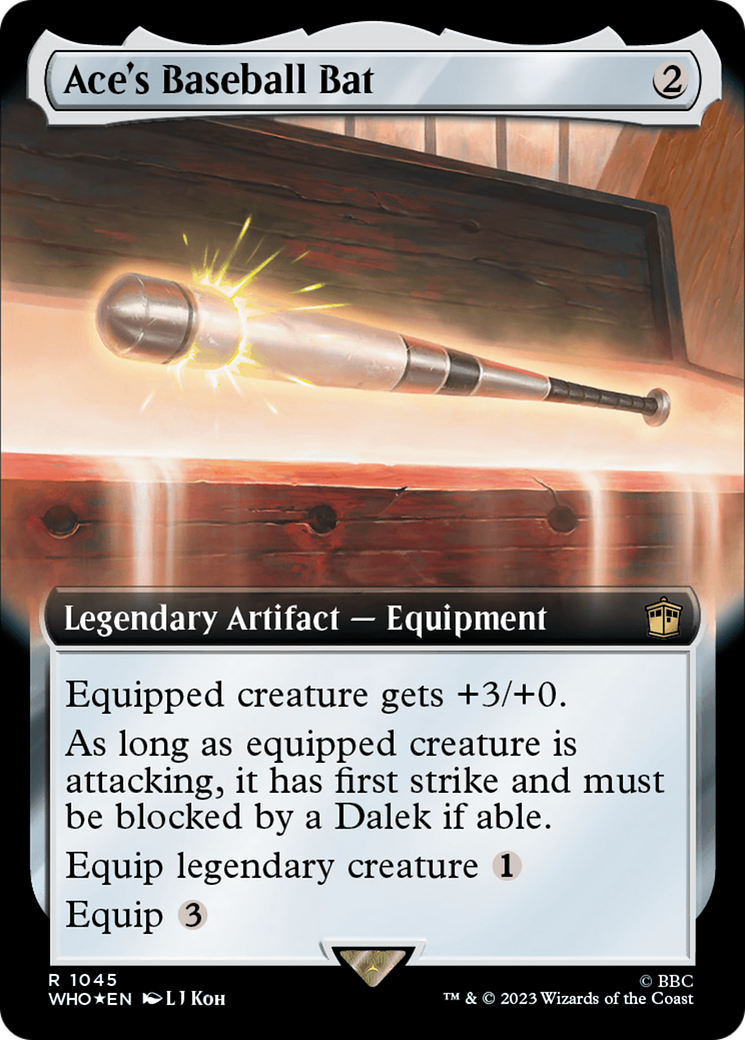 Ace's Baseball Bat (WHO-1045) - Doctor Who: (Extended Art) Foil - Premium MTG Single from Wizards of the Coast - Just $0.31! Shop now at Game Crave Tournament Store