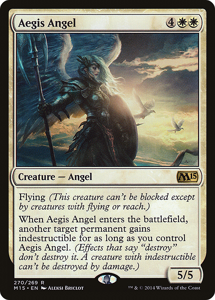 Aegis Angel (M15-270) - Magic 2015 - Premium MTG Single from Wizards of the Coast - Just $0.08! Shop now at Game Crave Tournament Store
