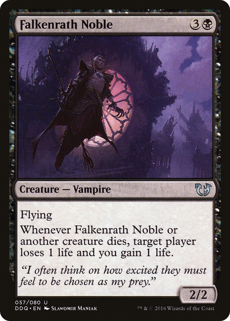 Falkenrath Noble (DDQ-057) - Duel Decks: Blessed vs. Cursed - Premium MTG Single from Wizards of the Coast - Just $0.08! Shop now at Game Crave Tournament Store