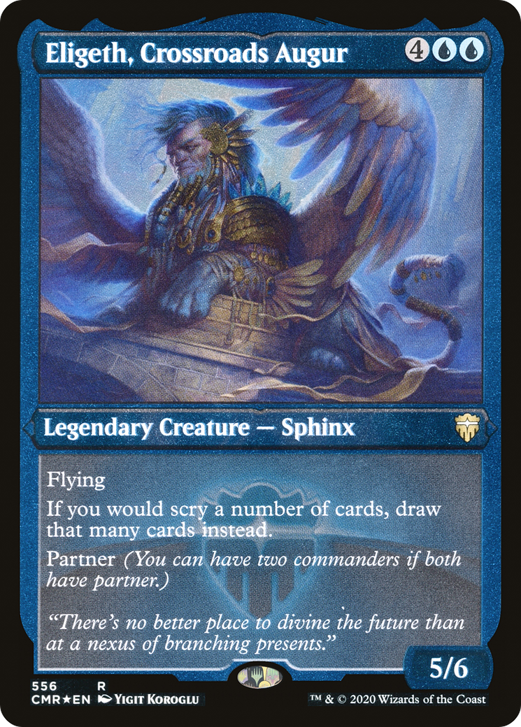 Eligeth, Crossroads Augur (CMR-556) - Commander Legends Etched Foil - Premium MTG Single from Wizards of the Coast - Just $0.38! Shop now at Game Crave Tournament Store