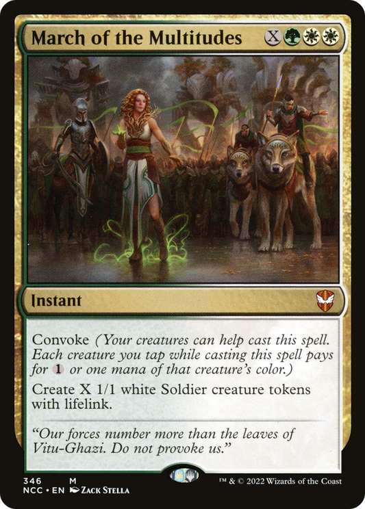 March of the Multitudes (NCC-346) - New Capenna Commander - Premium MTG Single from Wizards of the Coast - Just $0.54! Shop now at Game Crave Tournament Store