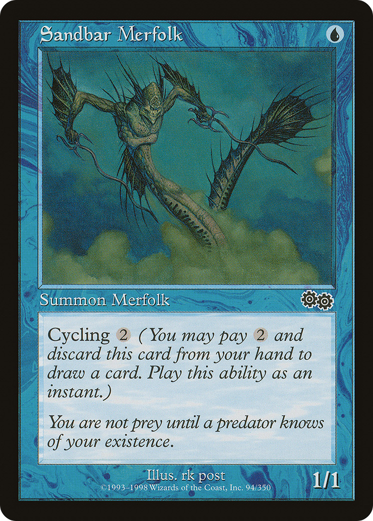 Sandbar Merfolk (USG-094) - Urza's Saga - Premium MTG Single from Wizards of the Coast - Just $0.08! Shop now at Game Crave Tournament Store