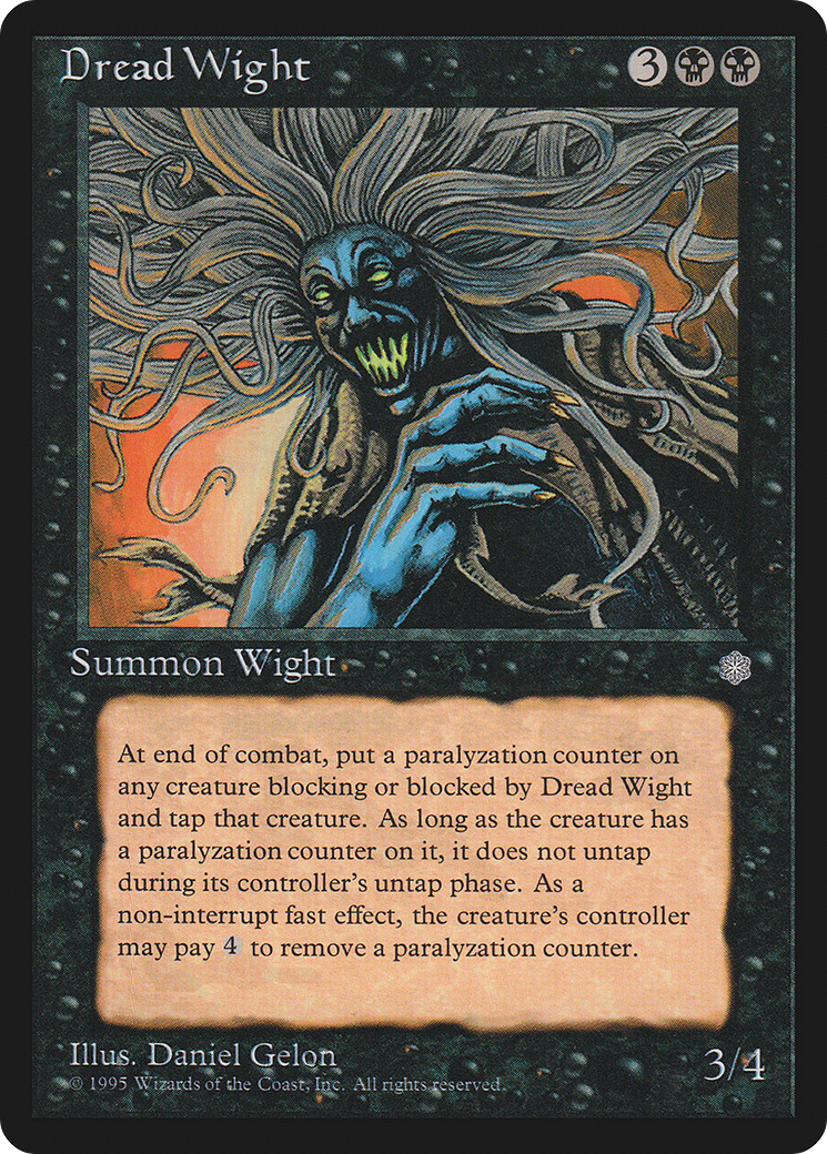 Dread Wight (ICE-122) - Ice Age - Premium MTG Single from Wizards of the Coast - Just $0.16! Shop now at Game Crave Tournament Store