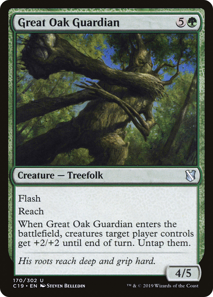 Great Oak Guardian (C19-170) - Commander 2019 - Premium MTG Single from Wizards of the Coast - Just $0.08! Shop now at Game Crave Tournament Store