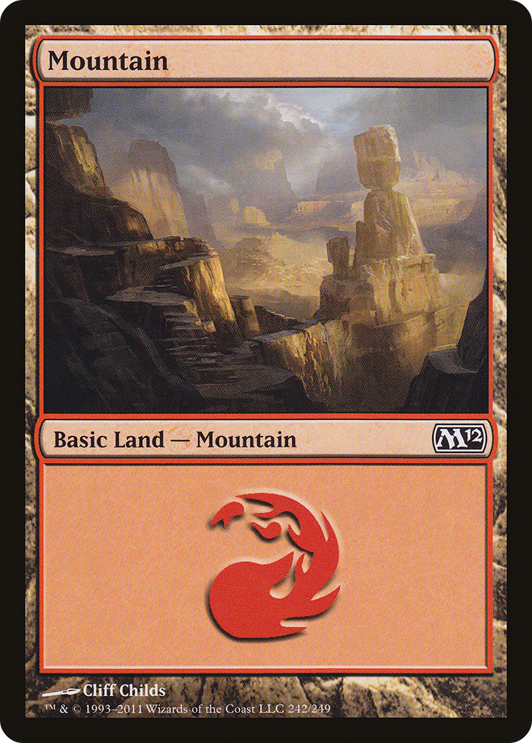 Mountain (M12-242) - Magic 2012 - Premium MTG Single from Wizards of the Coast - Just $0.08! Shop now at Game Crave Tournament Store