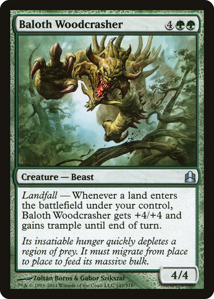 Baloth Woodcrasher (CMD-143) - Commander 2011 - Premium MTG Single from Wizards of the Coast - Just $0.08! Shop now at Game Crave Tournament Store