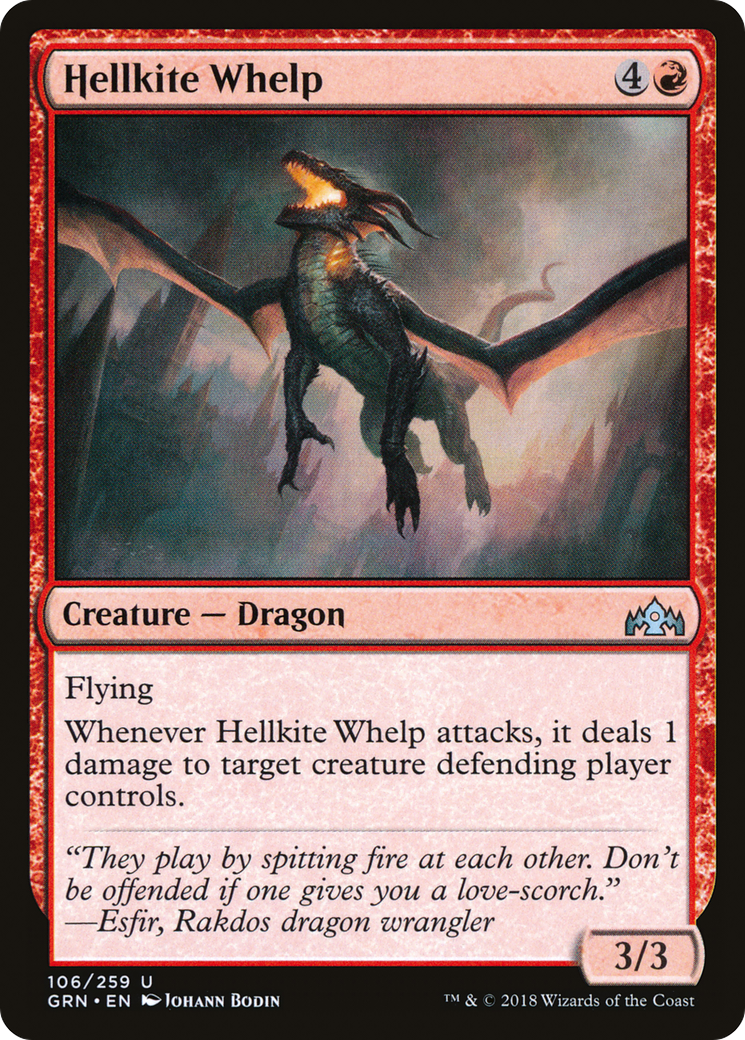 Hellkite Whelp (GRN-106) - Guilds of Ravnica Foil - Premium MTG Single from Wizards of the Coast - Just $0.30! Shop now at Game Crave Tournament Store