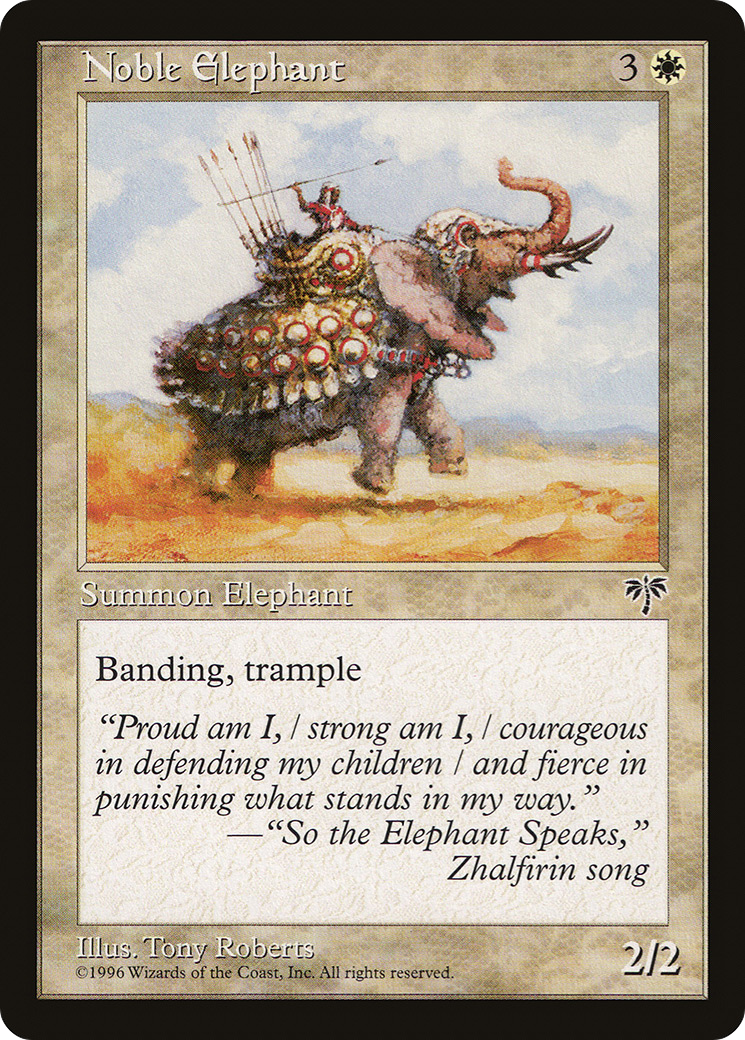 Noble Elephant (MIR-030) - Mirage - Premium MTG Single from Wizards of the Coast - Just $0.08! Shop now at Game Crave Tournament Store