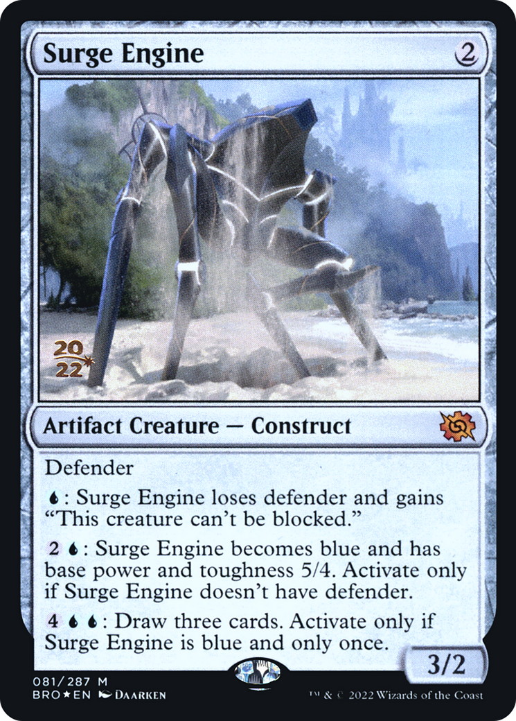 Surge Engine (PBRO-81S) - The Brothers' War Promos Foil - Premium MTG Single from Wizards of the Coast - Just $0.27! Shop now at Game Crave Tournament Store