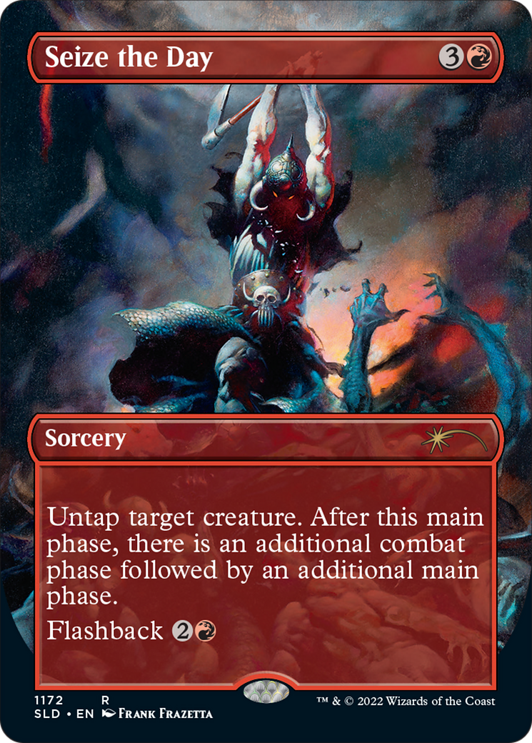 Seize the Day (SLD-1172) - Secret Lair Drop (Borderless) - Premium MTG Single from Wizards of the Coast - Just $6.83! Shop now at Game Crave Tournament Store