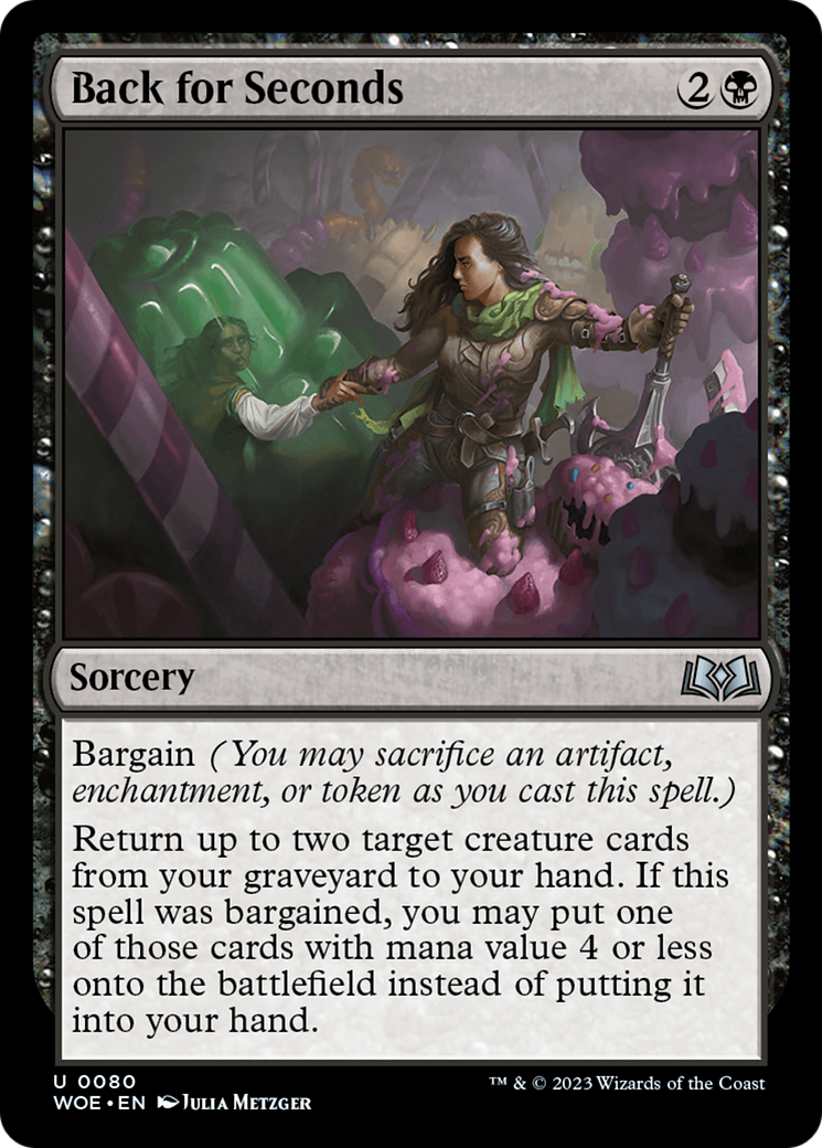 Back for Seconds (WOE-080) - Wilds of Eldraine Foil - Premium MTG Single from Wizards of the Coast - Just $0.08! Shop now at Game Crave Tournament Store