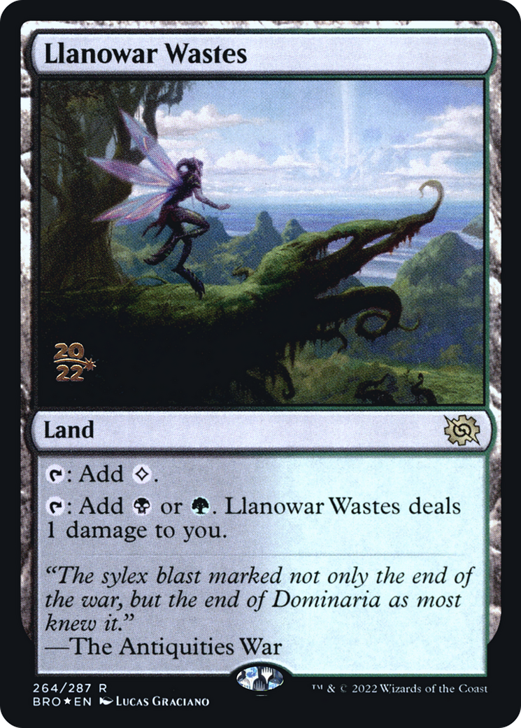 Llanowar Wastes (PBRO-264S) - The Brothers' War Promos Foil - Premium MTG Single from Wizards of the Coast - Just $3.16! Shop now at Game Crave Tournament Store