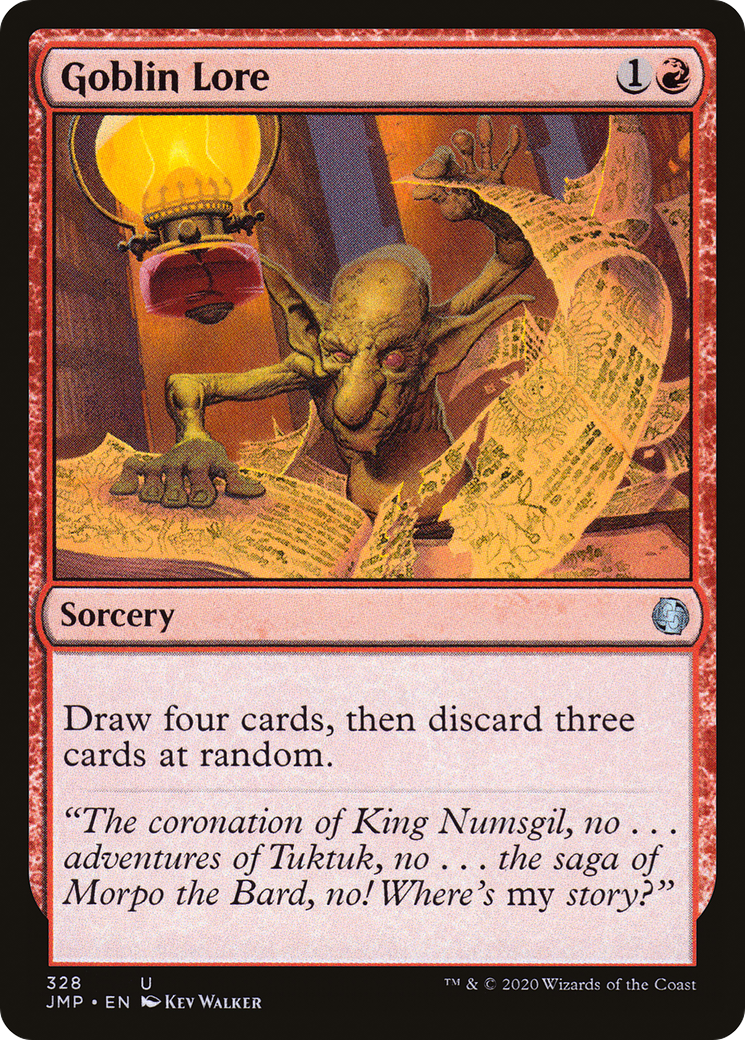 Goblin Lore (JMP-328) - Jumpstart - Premium MTG Single from Wizards of the Coast - Just $3.98! Shop now at Game Crave Tournament Store