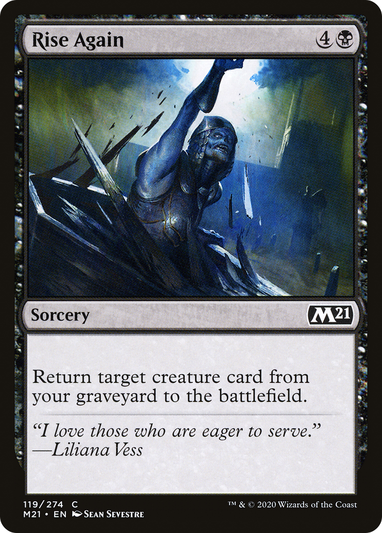 Rise Again (M21-119) - Core Set 2021 - Premium MTG Single from Wizards of the Coast - Just $0.25! Shop now at Game Crave Tournament Store