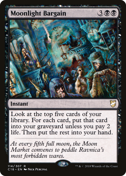 Moonlight Bargain (C18-114) - Commander 2018 - Premium MTG Single from Wizards of the Coast - Just $0.26! Shop now at Game Crave Tournament Store