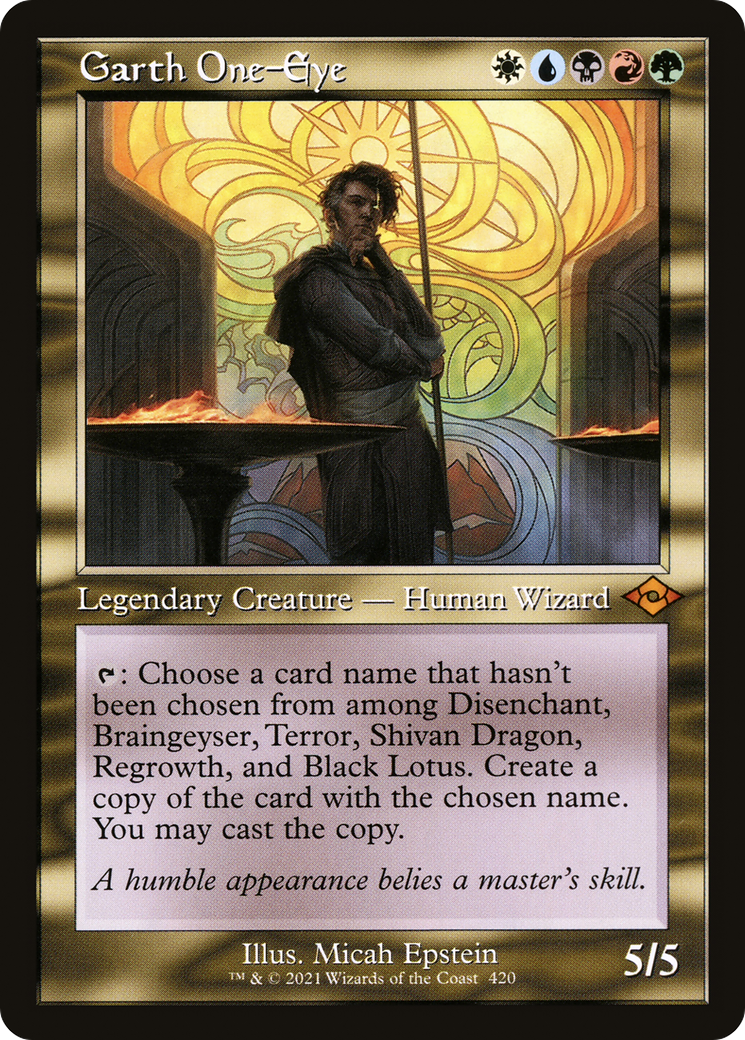 Garth One-Eye (MH2-420) - Modern Horizons 2 Etched Foil - Premium MTG Single from Wizards of the Coast - Just $0.19! Shop now at Game Crave Tournament Store