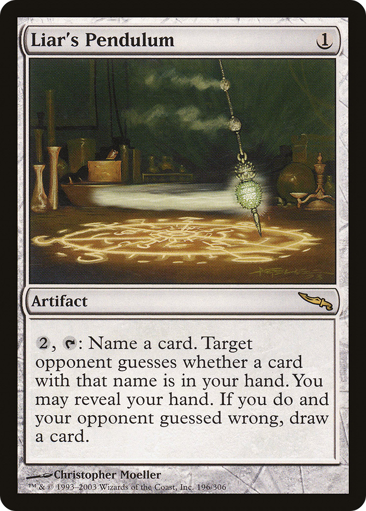 Liar's Pendulum (MRD-196) - Mirrodin - Premium MTG Single from Wizards of the Coast - Just $0.10! Shop now at Game Crave Tournament Store