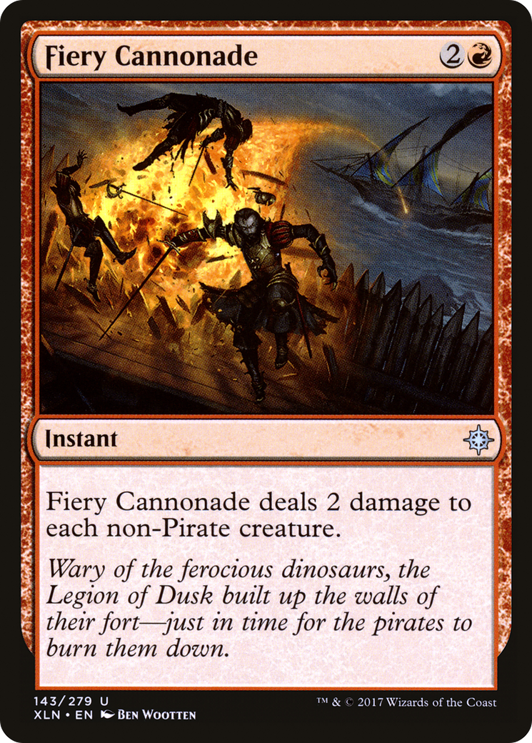 Fiery Cannonade (XLN-143) - Ixalan Foil - Premium MTG Single from Wizards of the Coast - Just $0.92! Shop now at Game Crave Tournament Store