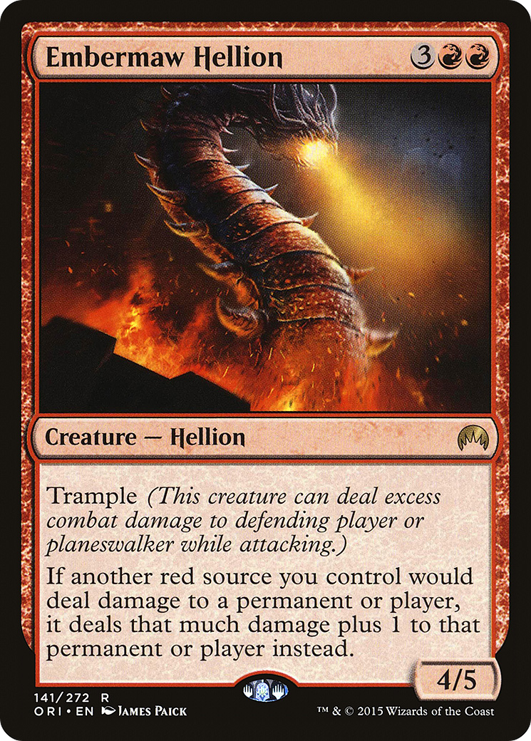 Embermaw Hellion (ORI-141) - Magic Origins Foil - Premium MTG Single from Wizards of the Coast - Just $0.67! Shop now at Game Crave Tournament Store