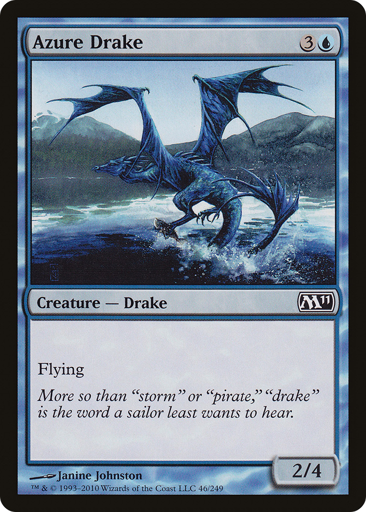 Azure Drake (M11-046) - Magic 2011 Foil - Premium MTG Single from Wizards of the Coast - Just $0.27! Shop now at Game Crave Tournament Store