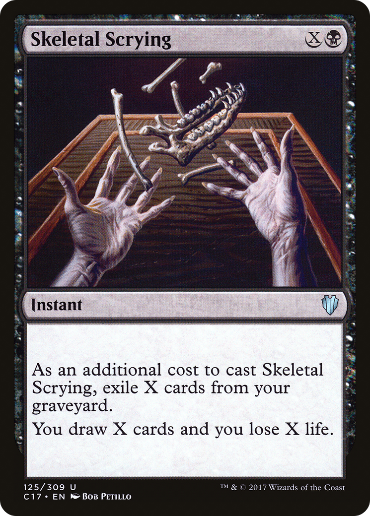 Skeletal Scrying (C17-125) - Commander 2017 - Premium MTG Single from Wizards of the Coast - Just $0.28! Shop now at Game Crave Tournament Store