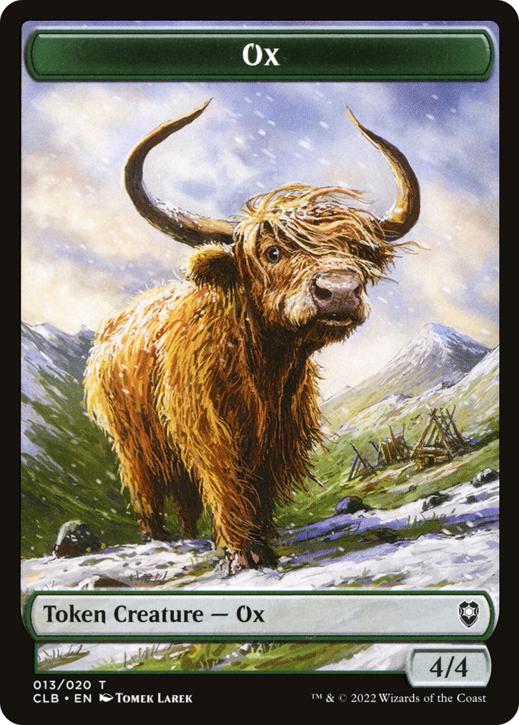 Ox (TCLB-013) - Battle for Baldur's Gate Tokens - Premium MTG Single from Wizards of the Coast - Just $0.25! Shop now at Game Crave Tournament Store