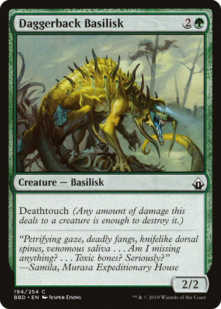 Daggerback Basilisk (BBD-194) - Battlebond - Premium MTG Single from Wizards of the Coast - Just $0.25! Shop now at Game Crave Tournament Store