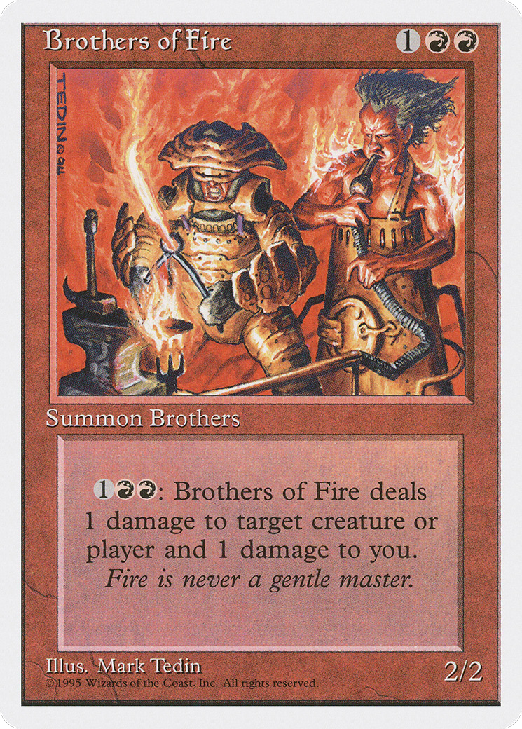 Brothers of Fire (4ED-179) - Fourth Edition - Premium MTG Single from Wizards of the Coast - Just $0.08! Shop now at Game Crave Tournament Store